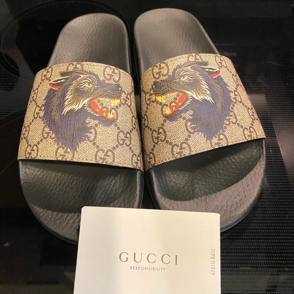 gucci wolf sandals